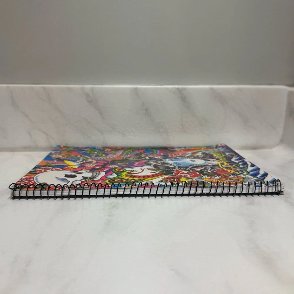 Vintage Lisa Frank x Ed Hardy Tattoo Art Spiral Notebook